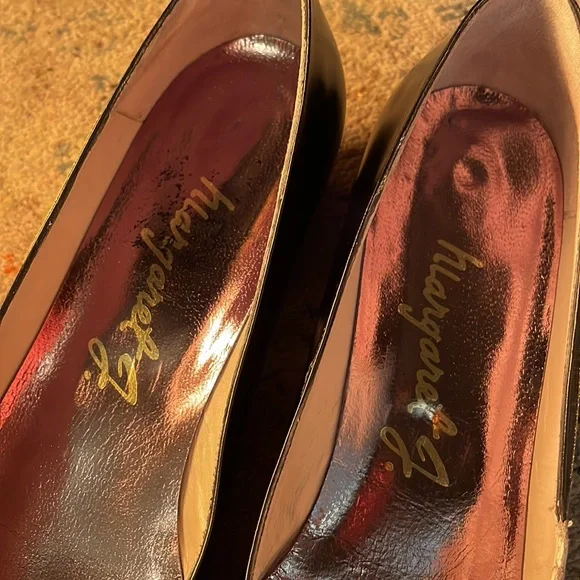 Rare EUC Vintage Margaret J 1” kitten heels Playful Cat w embroidered gold yarn - Picture 8 of 11